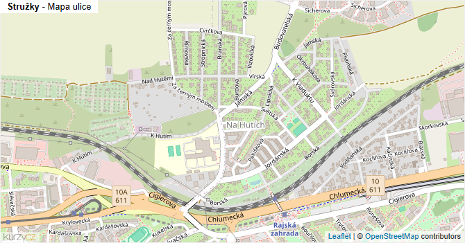 Stružky - mapa ulice