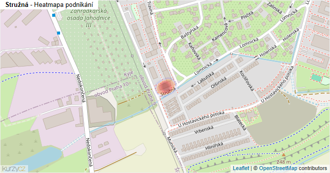 Stružná - mapa podnikání