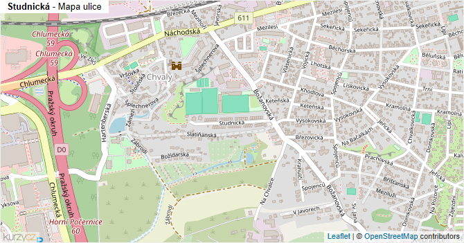 Studnická - mapa ulice