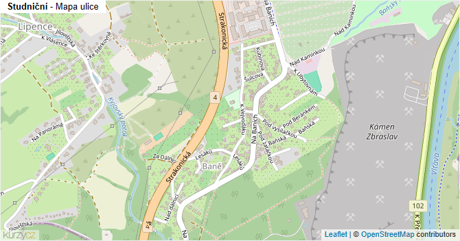 Studniční - mapa ulice