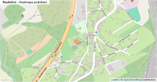 Studniční - mapa podnikání