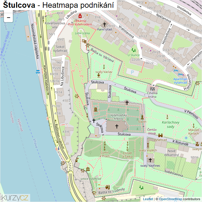 Mapa Štulcova - Firmy v ulici.