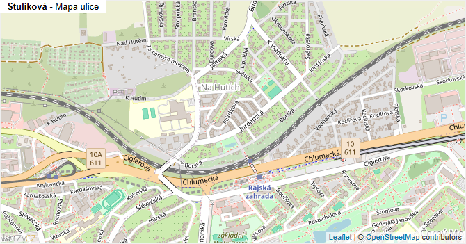 Stulíková - mapa ulice