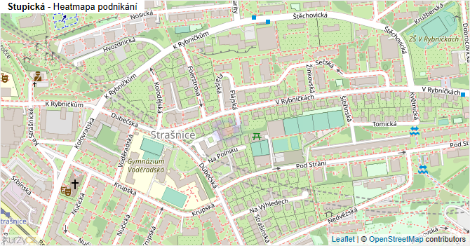 Stupická - mapa podnikání