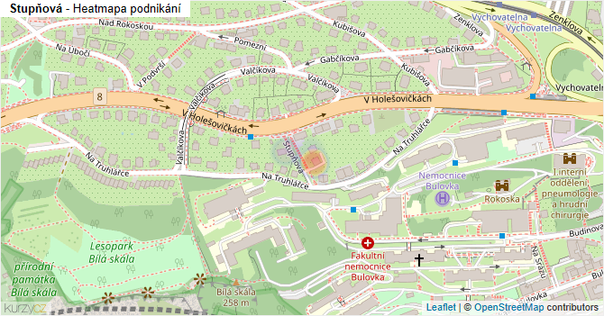 Stupňová - mapa podnikání