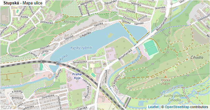 Stupská - mapa ulice