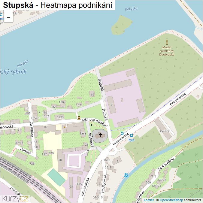 Mapa Stupská - Firmy v ulici.