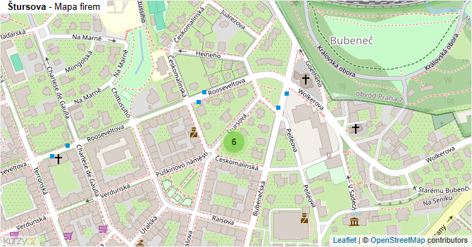 Štursova - mapa firem