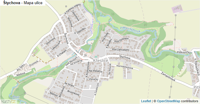 Štychova - mapa ulice