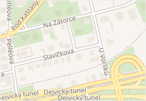 Suchardova v obci Praha 14 - mapa ulice