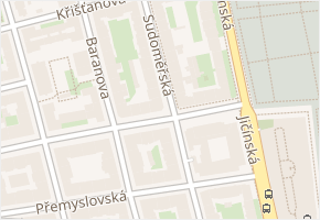 Sudoměřská v obci Praha - mapa ulice