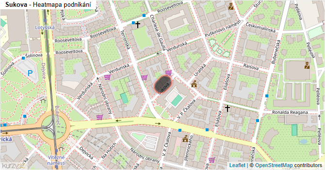 Sukova - mapa podnikání