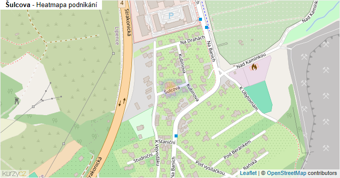 Šulcova - mapa podnikání