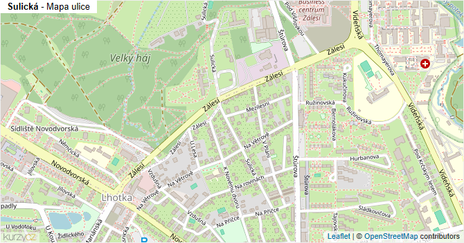 Sulická - mapa ulice