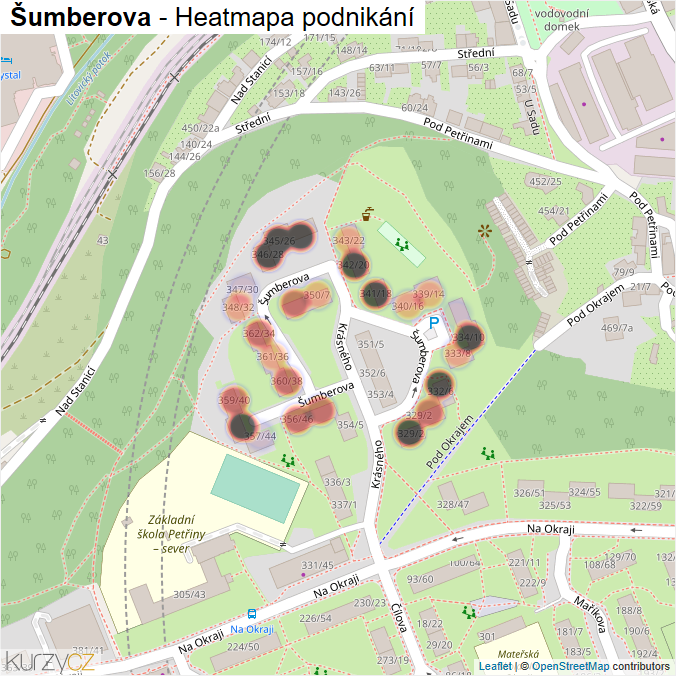 Mapa Šumberova - Firmy v ulici.