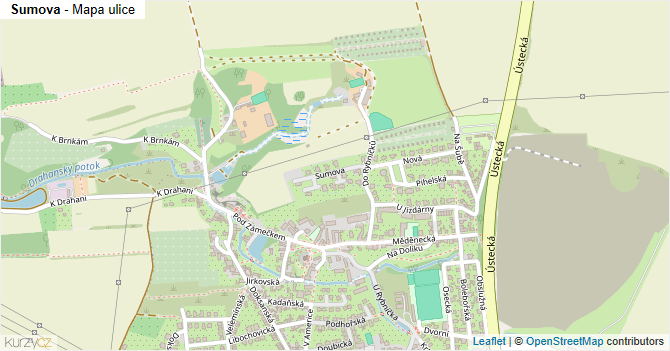 Sumova - mapa ulice