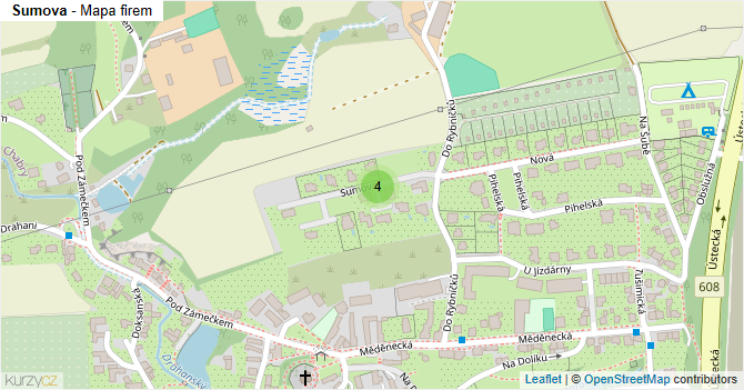 Sumova - mapa firem