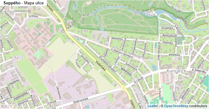Suppého - mapa ulice