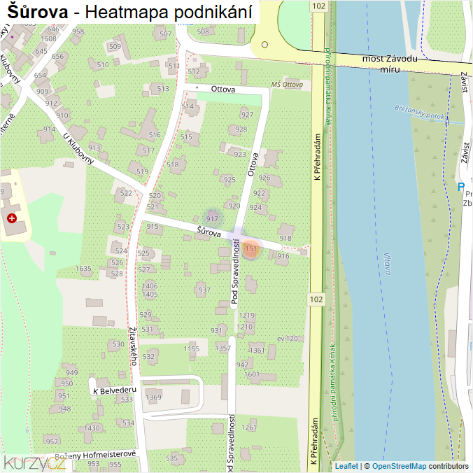 Mapa Šůrova - Firmy v ulici.