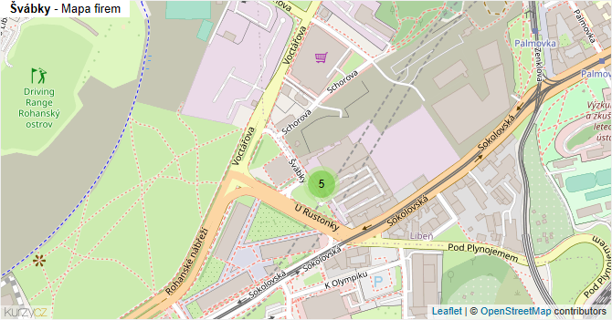 Švábky - mapa firem