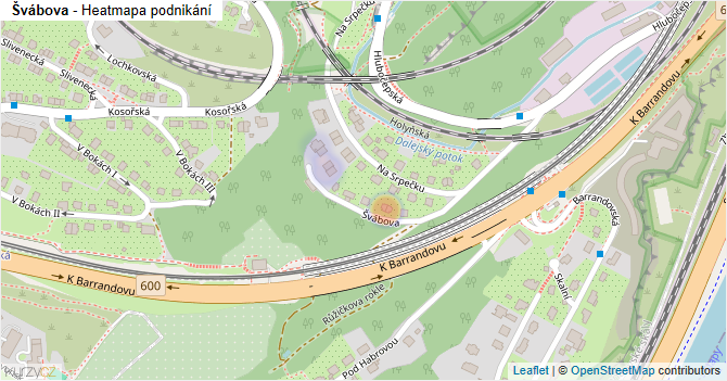 Švábova - mapa podnikání