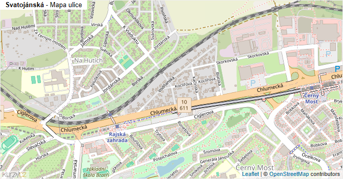Svatojánská - mapa ulice