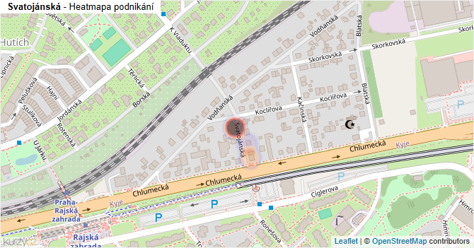 Svatojánská - mapa podnikání