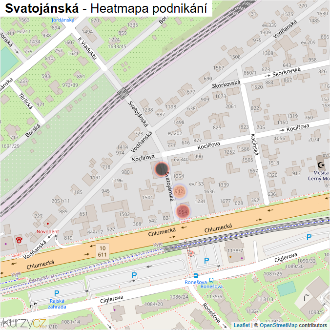 Mapa Svatojánská - Firmy v ulici.