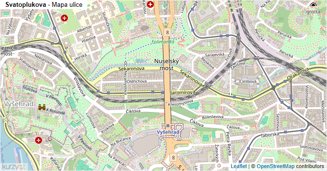 Svatoplukova - mapa ulice