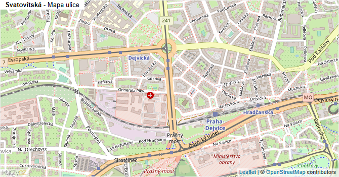 Svatovítská - mapa ulice