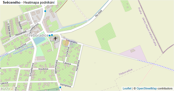 Svěceného - mapa podnikání