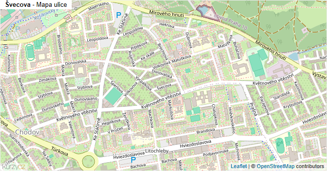 Švecova - mapa ulice
