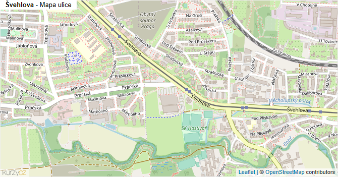 Švehlova - mapa ulice