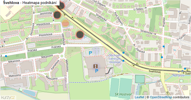 Švehlova - mapa podnikání