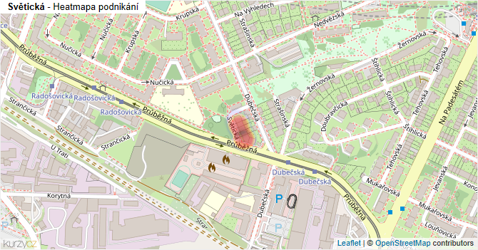 Světická - mapa podnikání