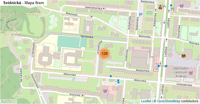 Svídnická - mapa firem