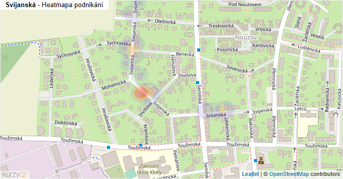 Svijanská - mapa podnikání
