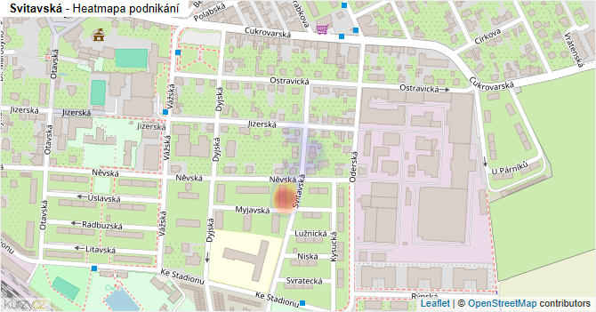 Svitavská - mapa podnikání