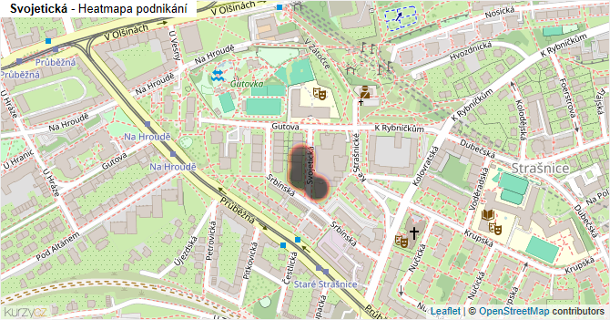 Svojetická - mapa podnikání