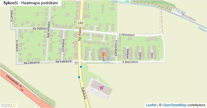 Sýkorčí - mapa podnikání