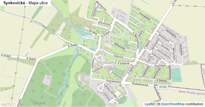 Synkovická - mapa ulice