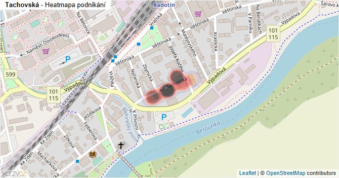 Tachovská - mapa podnikání