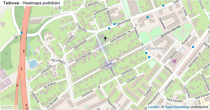 Tadrova - mapa podnikání