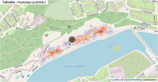 Tálínská - mapa podnikání