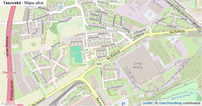 Tasovská - mapa ulice
