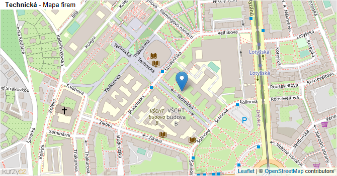 Technická - mapa firem