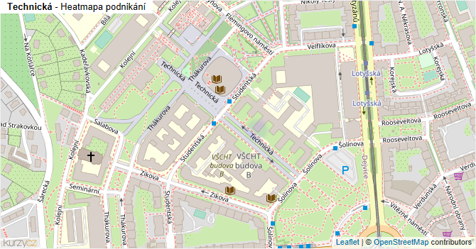Technická - mapa podnikání