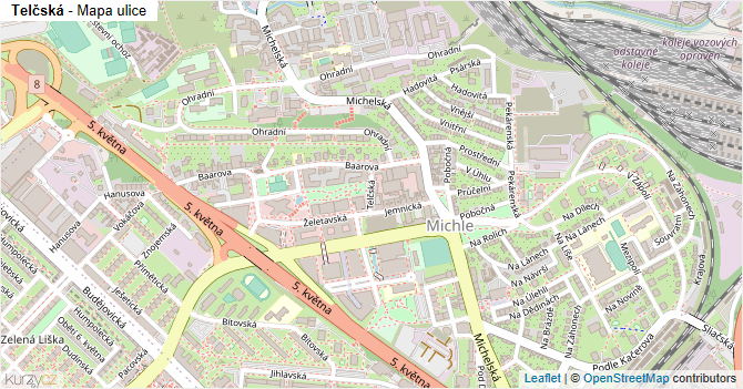 Telčská - mapa ulice