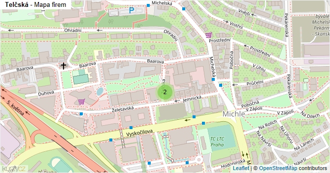 Telčská - mapa firem