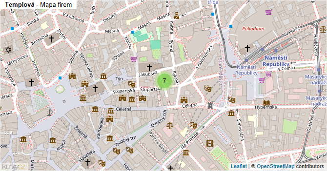 Templová - mapa firem